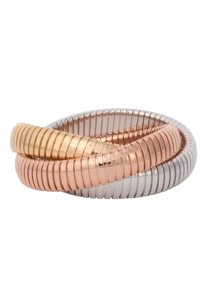 SIDNEY GARBER 12mm Tri Color Rolling Bracelet - 18cm