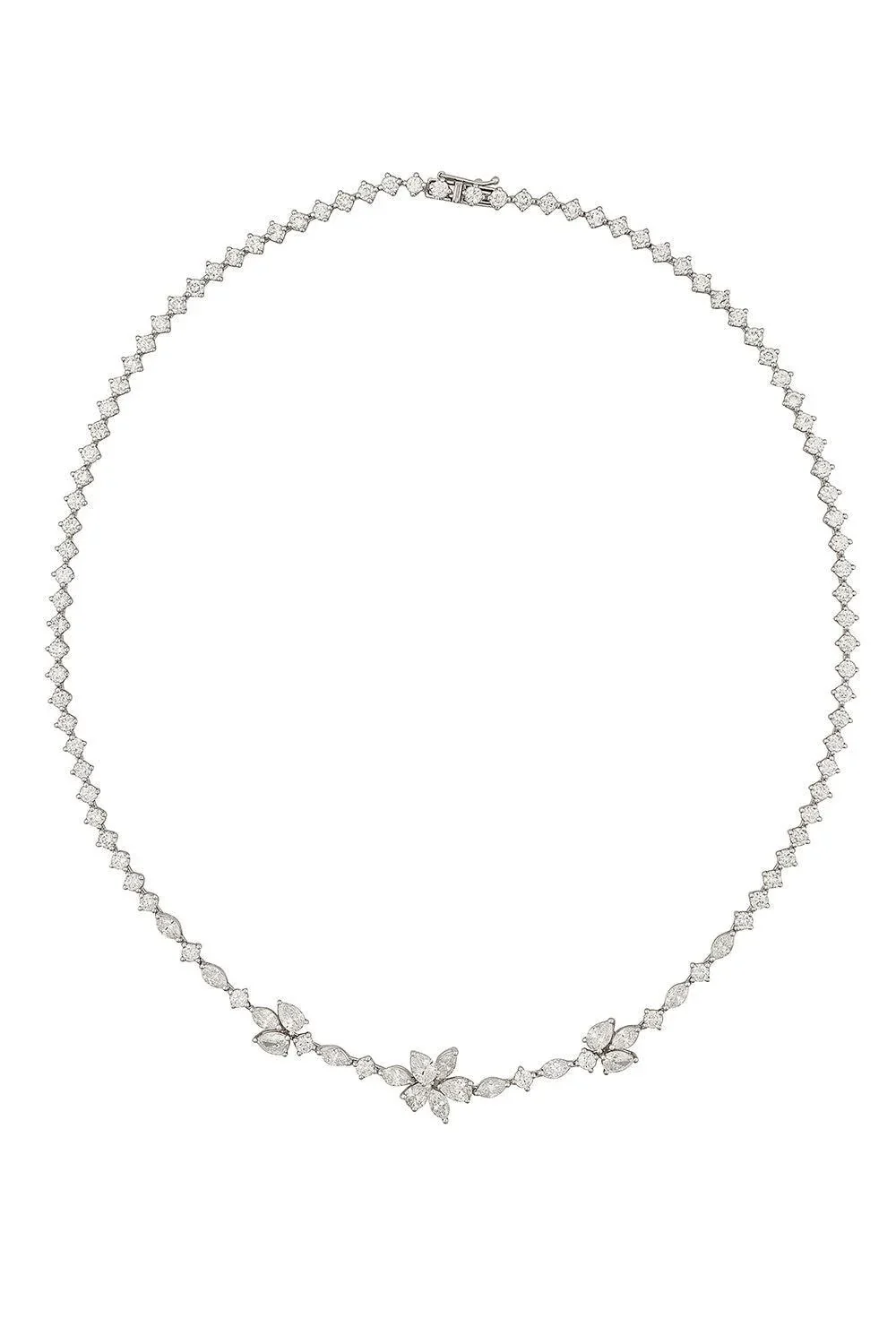 All Diamond Three Cluster Necklace All Diamond Three Cluster Necklace