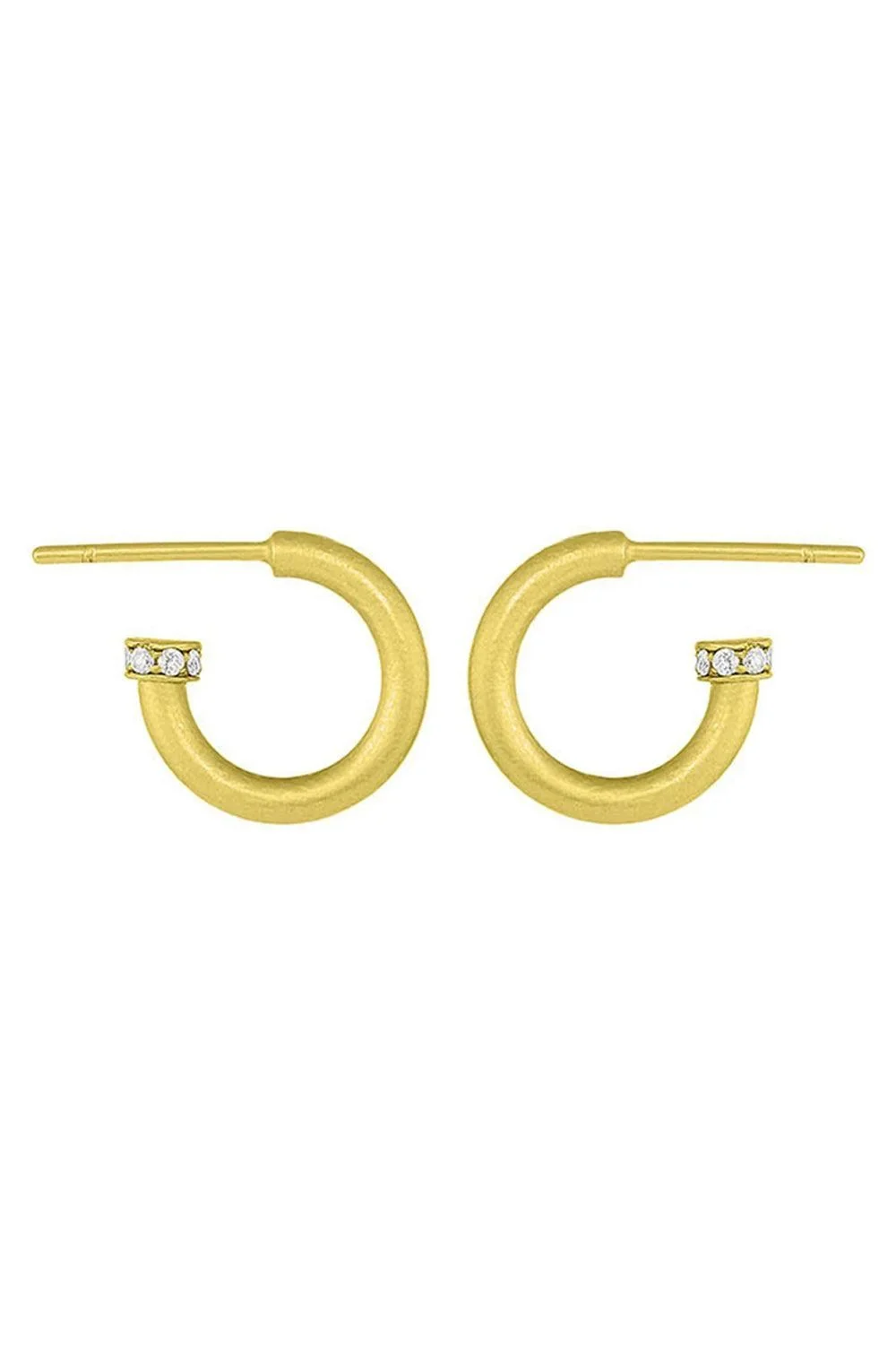 LEIGH MAXWELL Amani Diamond Mini Hoop Earrings