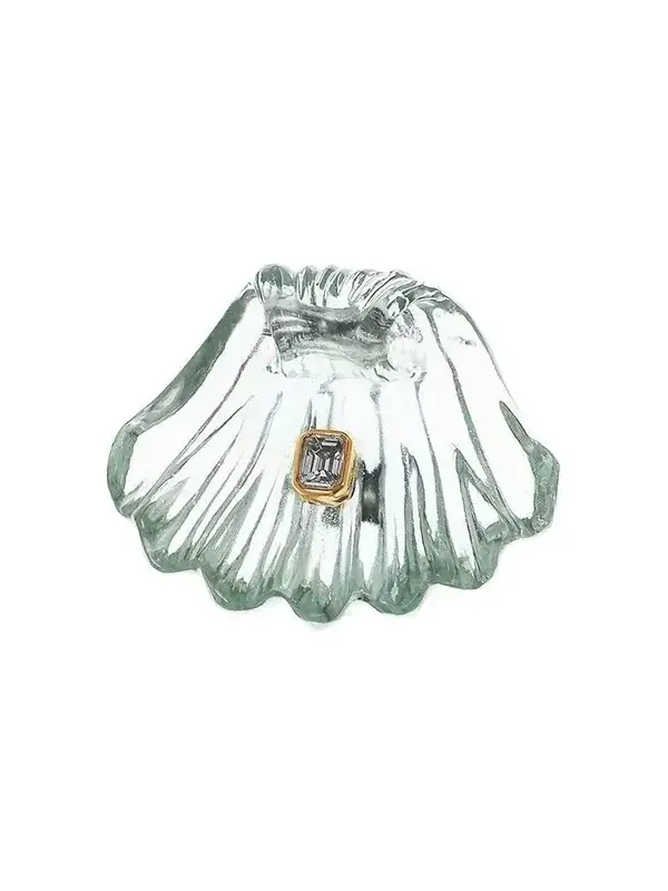 DEZSO BY SARA BELTRÁN Amethyst Diamond Grande Capri Shell Charm