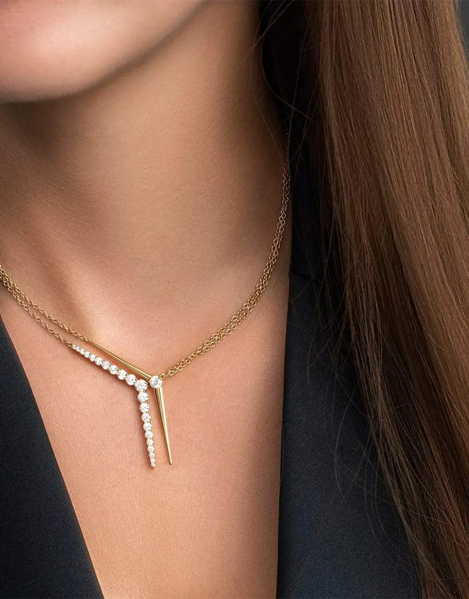 Melissa Kaye Aria Diamond Y Necklace | Thumbnail 2 Melissa Kaye Aria Diamond Y Necklace | Thumbnail 2