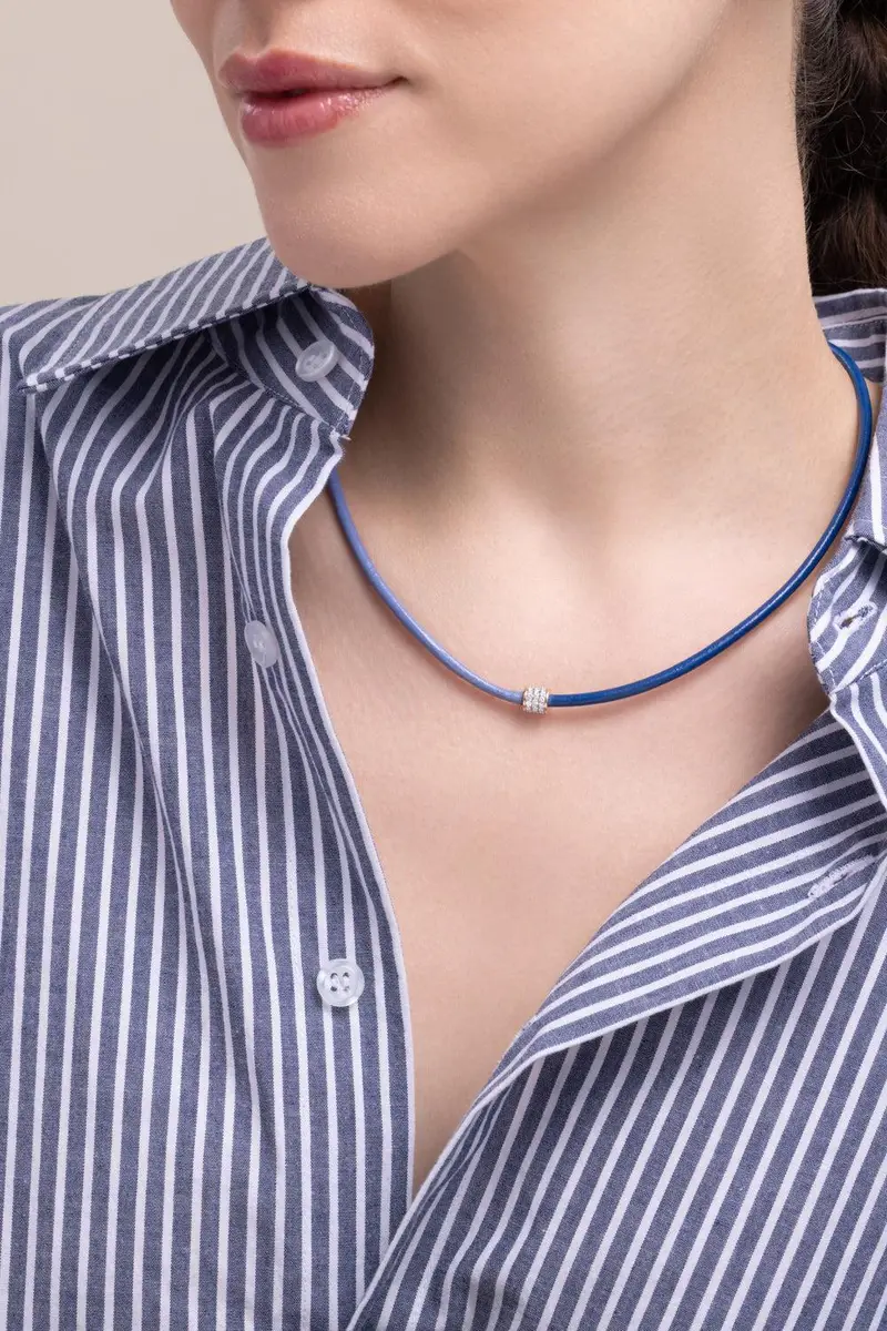 EDINA KISS Blue Leather Cord | Thumbnail 4 EDINA KISS Blue Leather Cord | Thumbnail 4