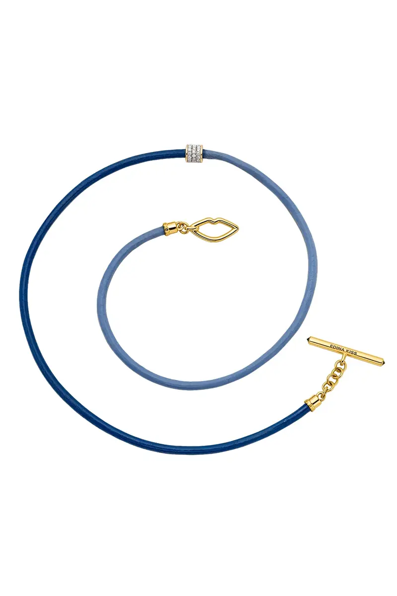 EDINA KISS Blue Leather Cord | Thumbnail 5 EDINA KISS Blue Leather Cord | Thumbnail 5