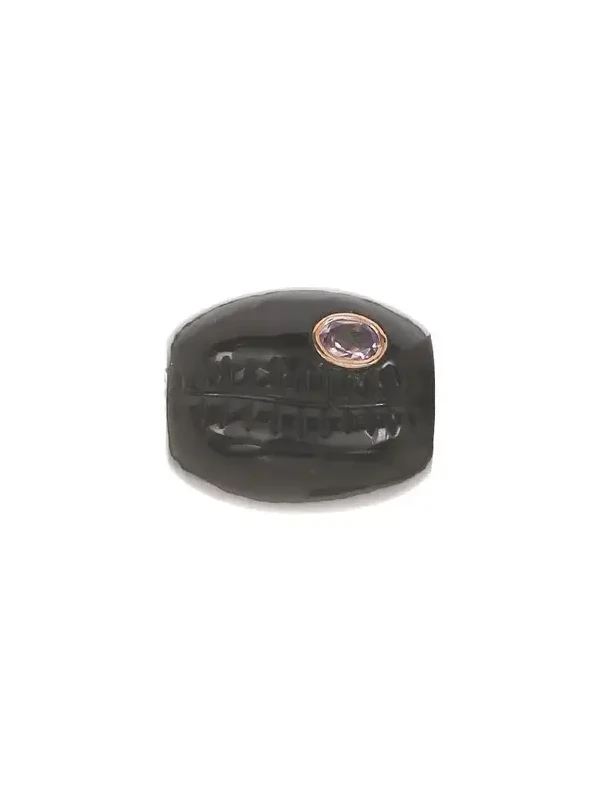 Blue Tiger Eye Garnet Cowry Bead