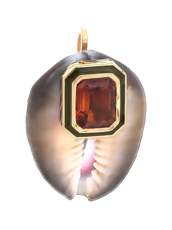 Citrine Cowry Shell Pendant Citrine Cowry Shell Pendant
