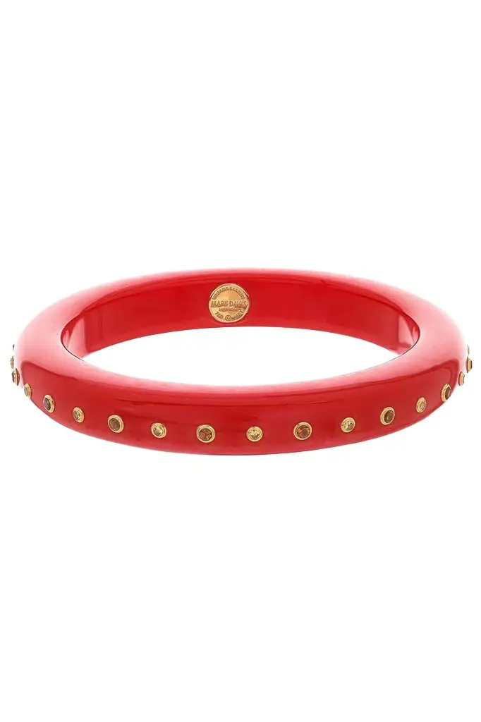 MARK DAVIS Citrine Red Bakelite Bangle