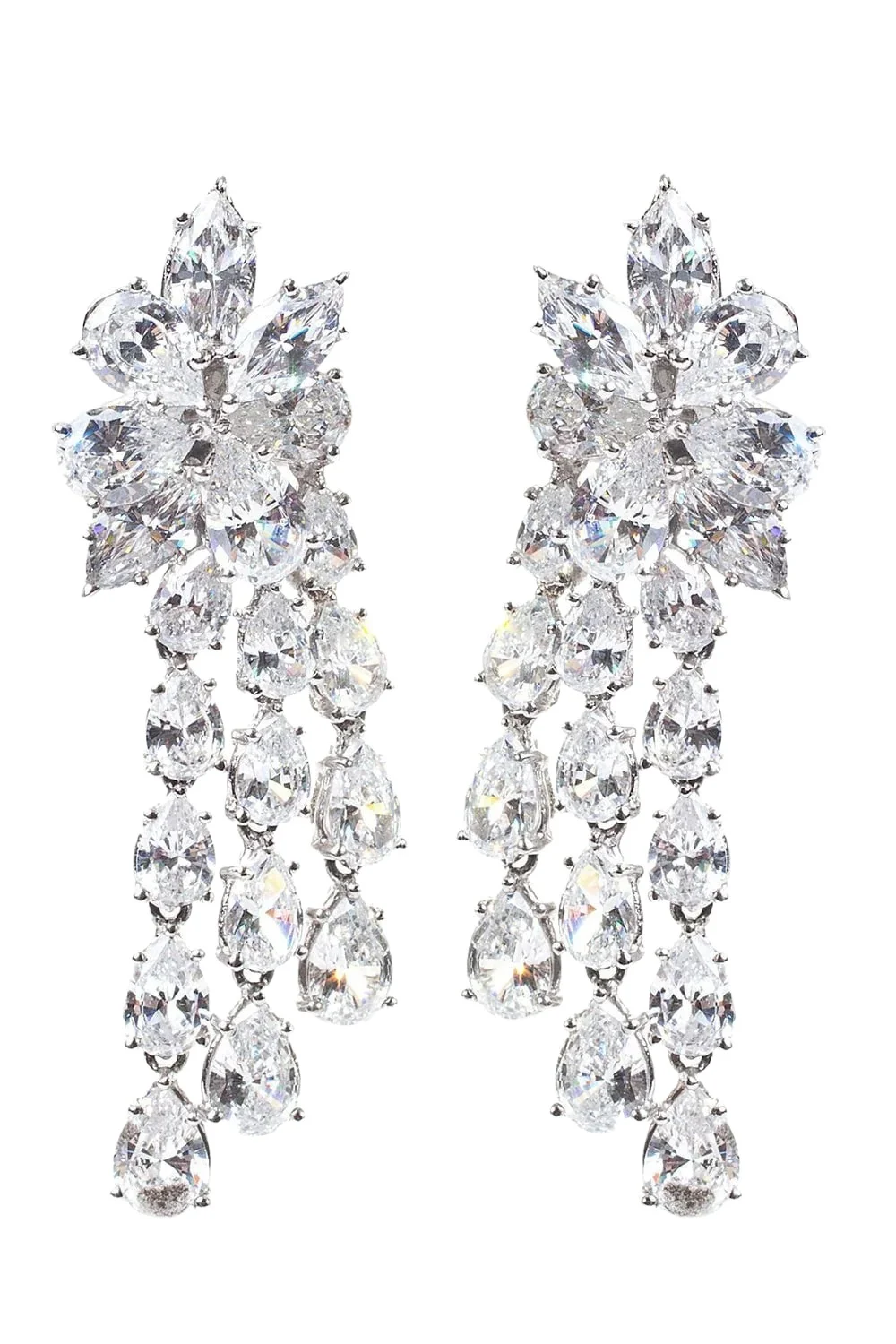 FANTASIA by DESERIO Cluster CZ Drop Earring