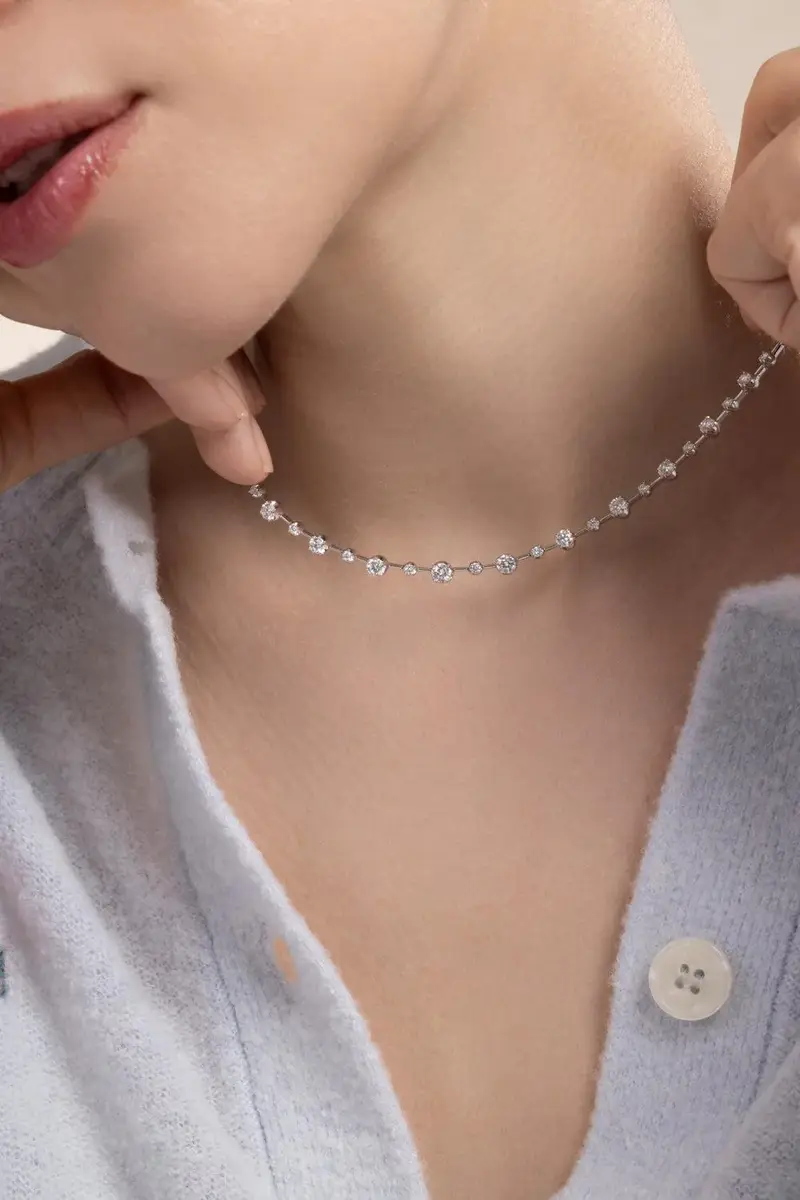 KWIAT Diamond Alternating Starry Night Necklace | Thumbnail 3