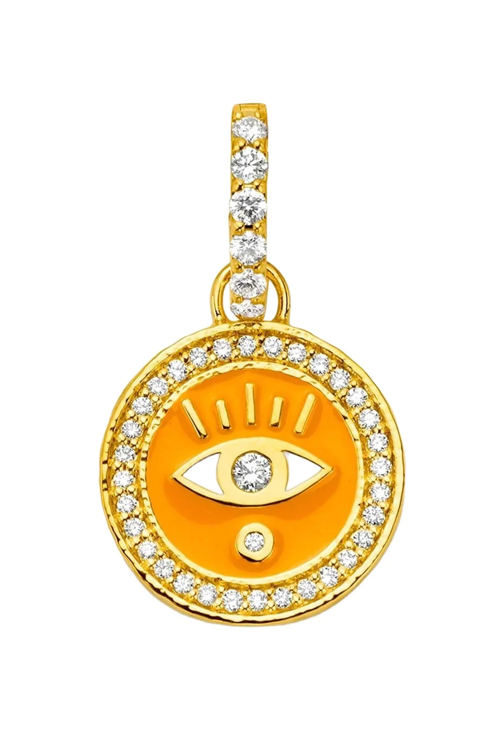 BUDDHA MAMA Diamond Clementine Evil Eye Pendant
