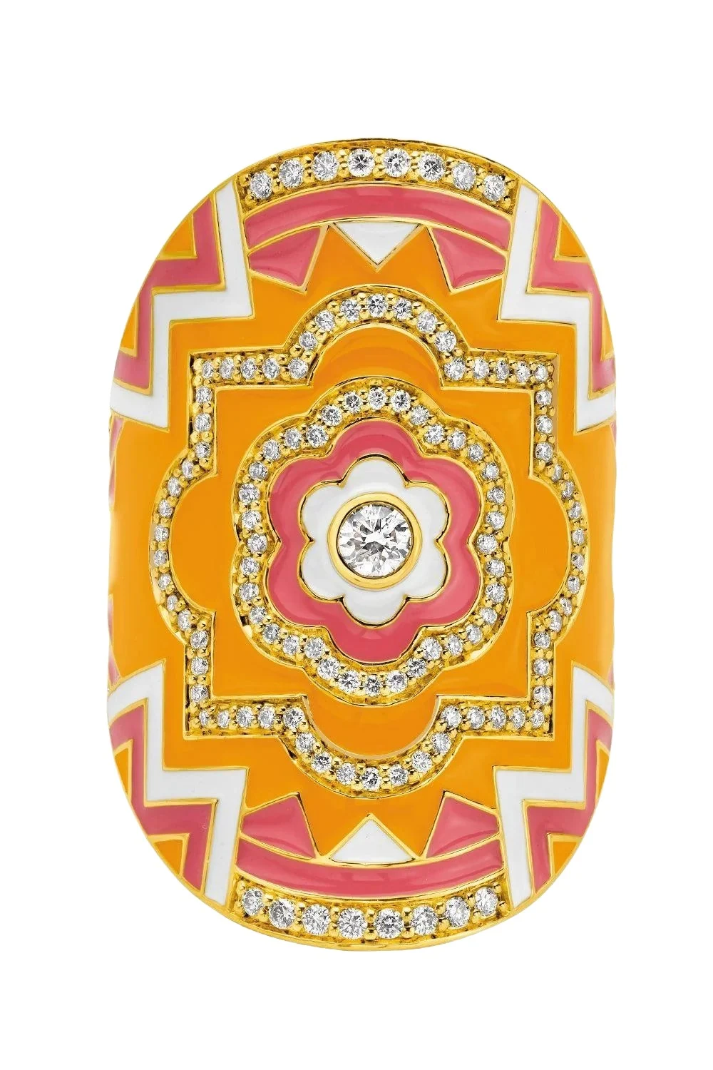 BUDDHA MAMA Diamond Clementine Mandala Wrap Ring