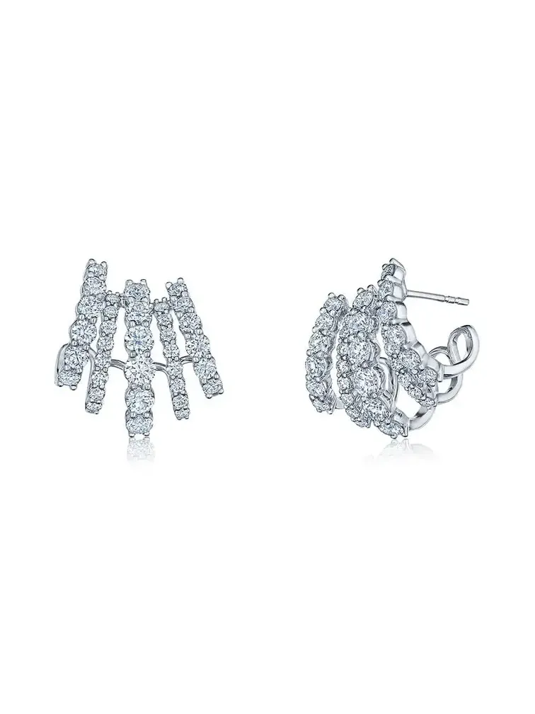 Diamond Five Row Ear Cuff Earrings Diamond Five Row Ear Cuff Earrings