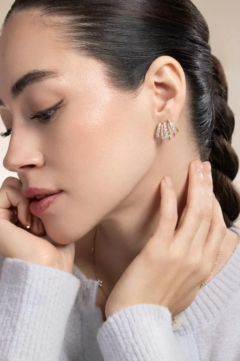 KWIAT Diamond Five Row Ear Cuff Earrings | Thumbnail 3 KWIAT Diamond Five Row Ear Cuff Earrings | Thumbnail 3