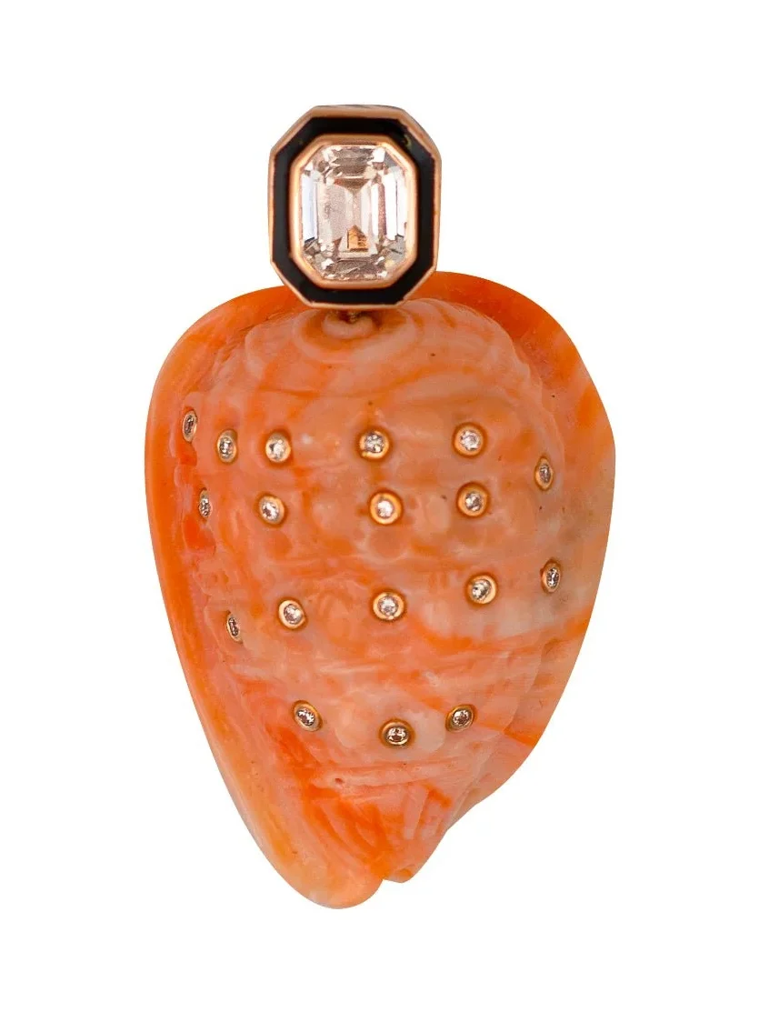 DEZSO BY SARA BELTRÁN Diamond Helmet Shell Pendant