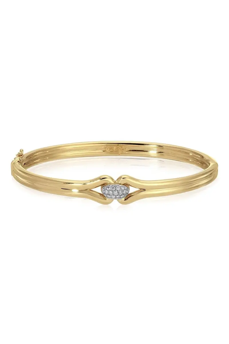 Diamond Mini Love Knot Bangle Bracelet