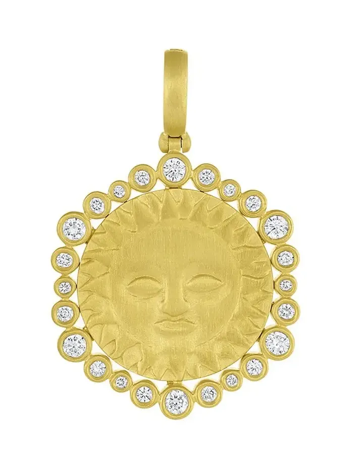 LEIGH MAXWELL Diamond Small Sun Halo Pendant