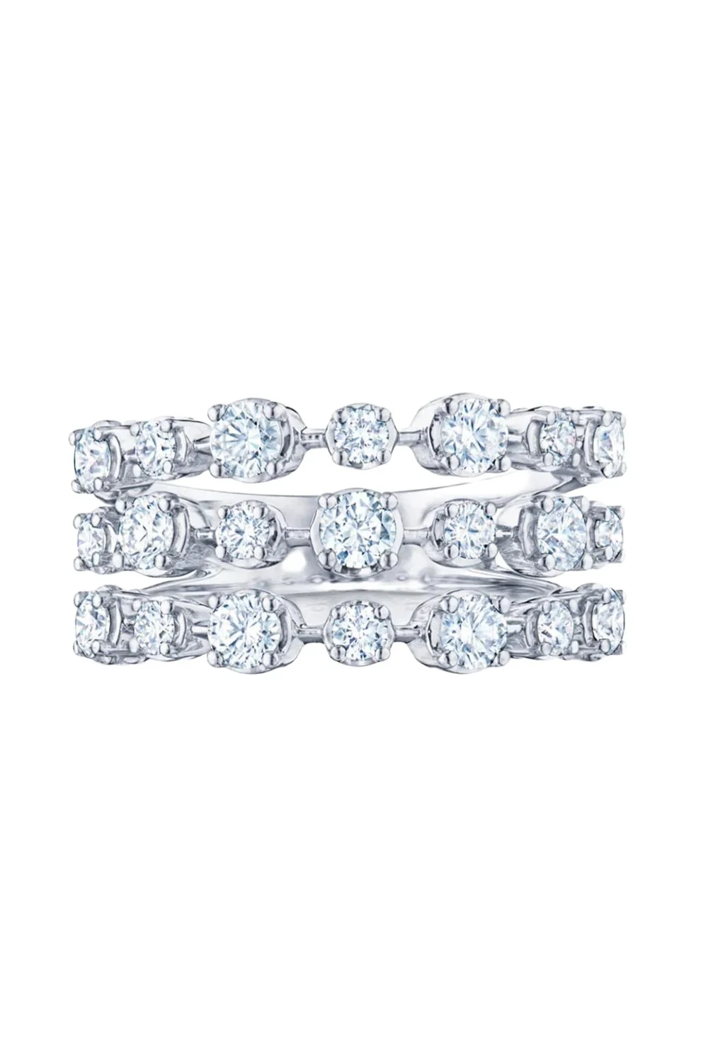 KWIAT Diamond Three Row Starry Night Ring