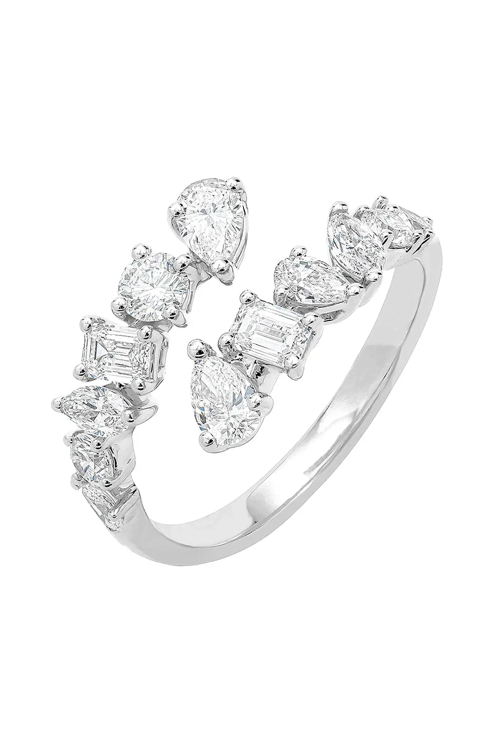 Diamond Two Line Open Ring Diamond Two Line Open Ring