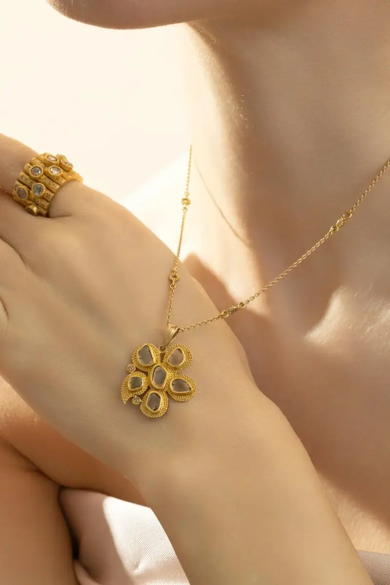Coomi Flower Pendant | Thumbnail 4