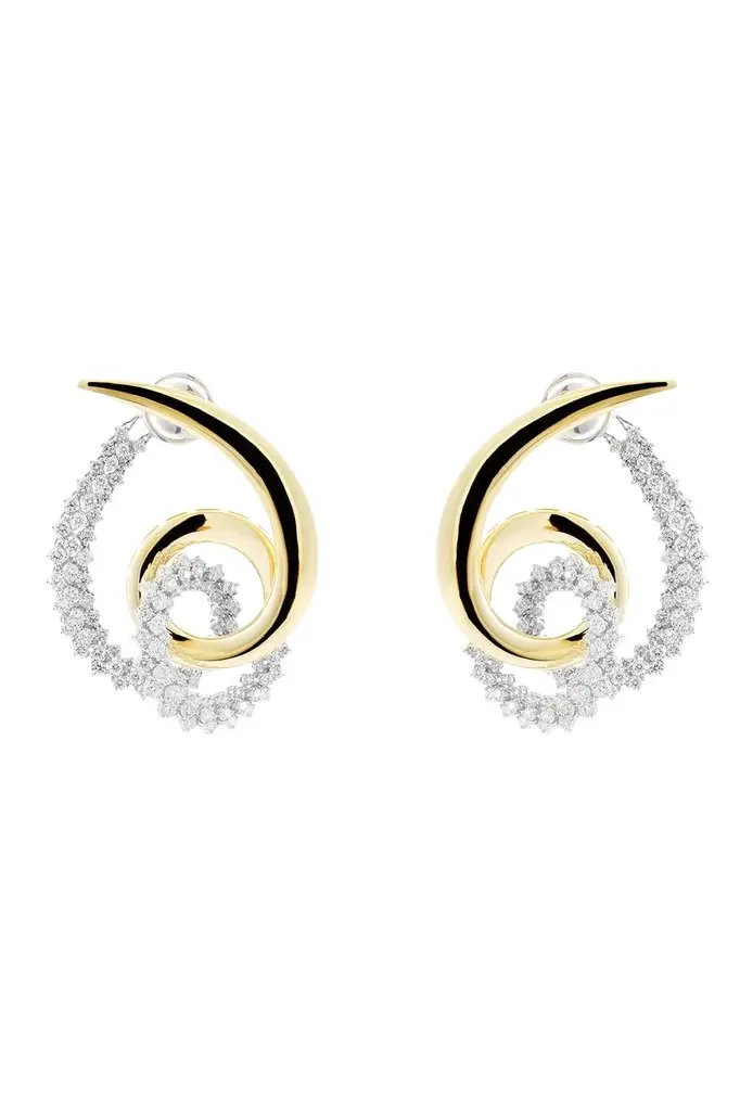 YEPREM Golden Strada Drop Earrings