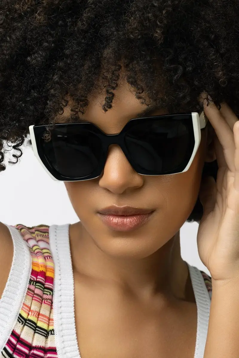 Prada Gradient Rectangular Sunglasses - Black Slate | Thumbnail 4