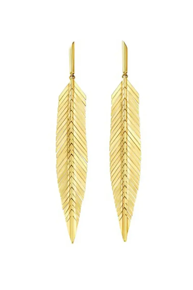 CADAR Medium Feather Drop Earrings | Image 1 CADAR Medium Feather Drop Earrings | Image 1