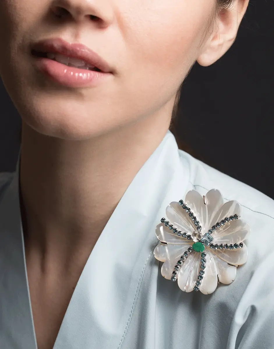 BOUNKIT JEWELRY Mother of Pearl Pin | Thumbnail 2