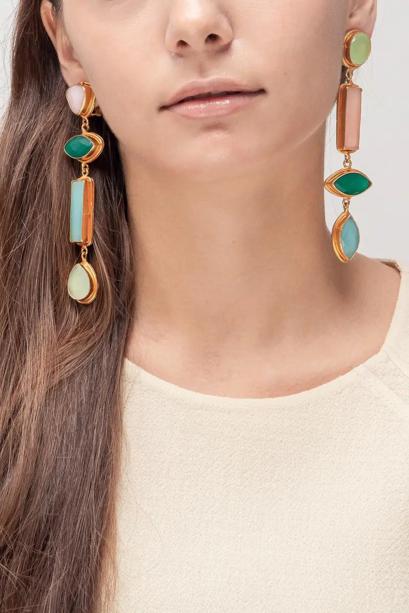 Sylvia Toledano Onyx Quartz Cascade Drop Earrings | Thumbnail 2