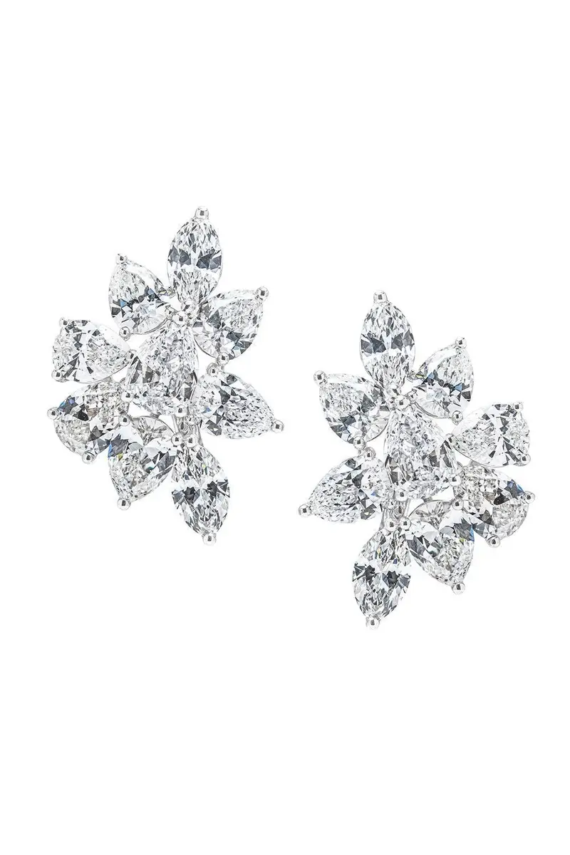 ARZANO Pear Diamond Cluster Earrings | Image 1 ARZANO Pear Diamond Cluster Earrings | Image 1