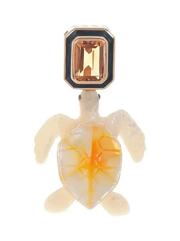 Pearl Citrine Turtle Pendant