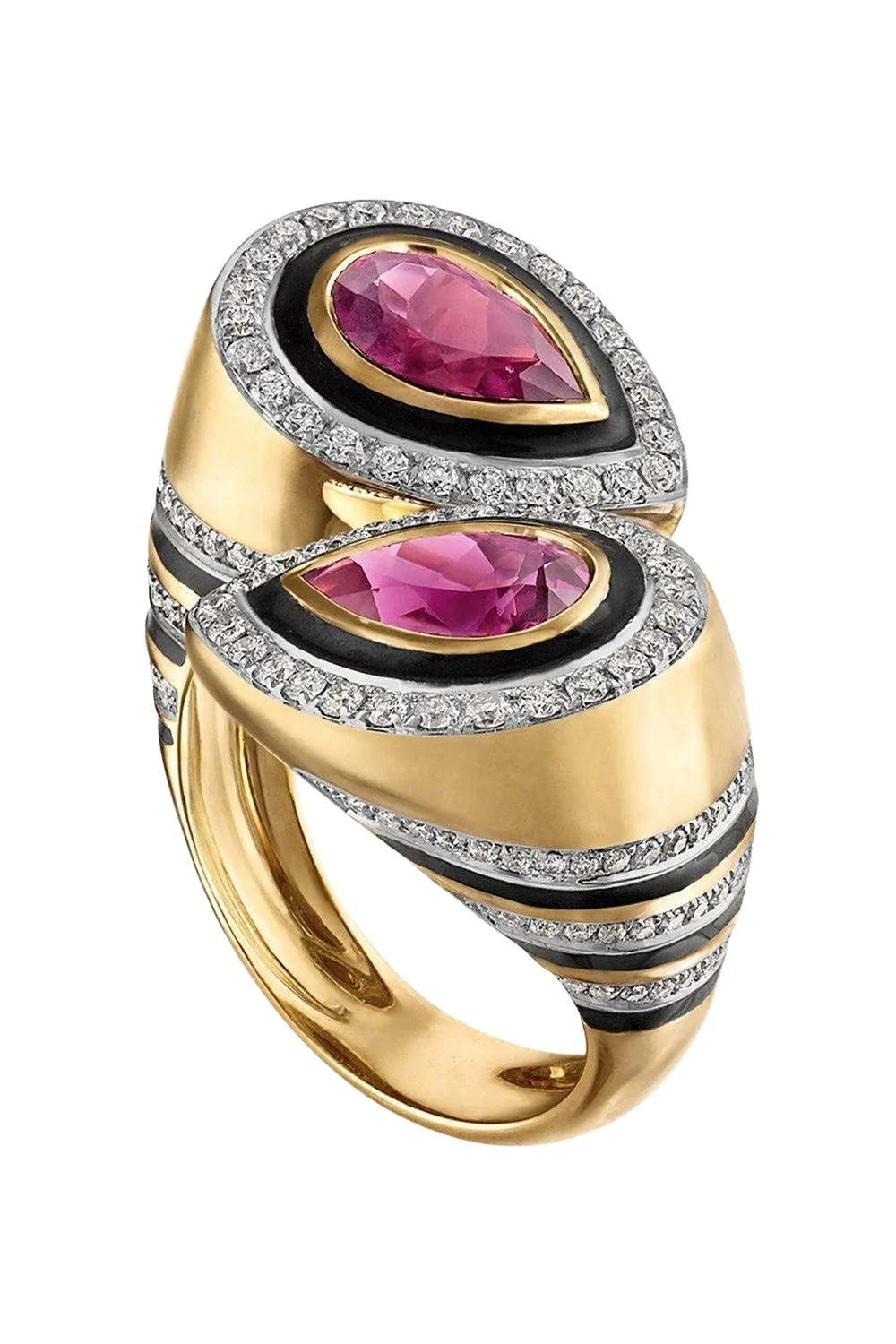 Eden Presley Pink Tourmaline Pear Bypass Ring