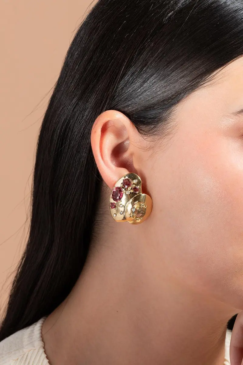 CAROL KAUFFMANN Rubellite Citrine Rocks Earrings | Thumbnail 5