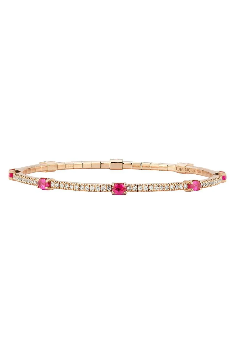 ROBERTO DEMEGLIO Ruby Diamond Extensible Tennis Bracelet
