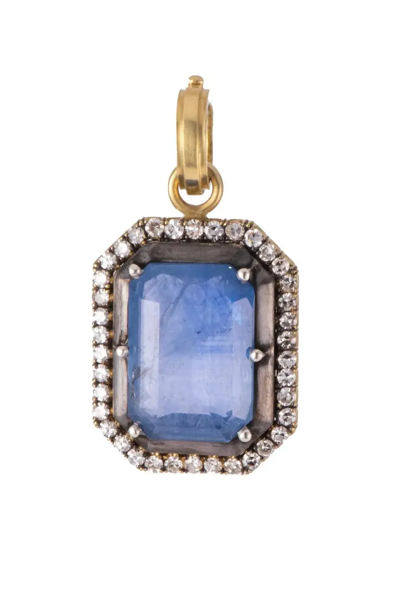 Sylva & Cie Sapphire Diamond Pendant | Image 1 Sylva & Cie Sapphire Diamond Pendant | Image 1