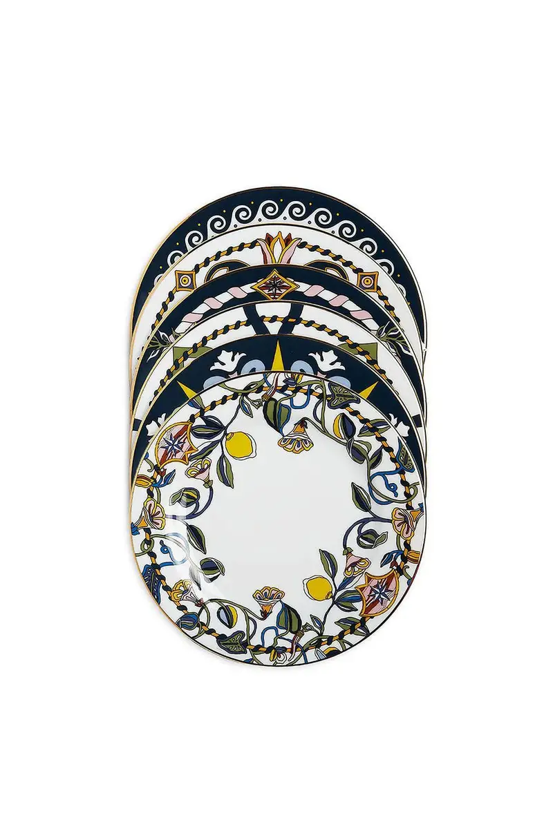 La DoubleJ Set Of 6 Dessert Plates - Vesuvio