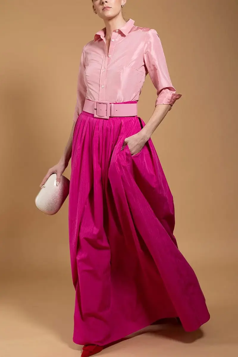 Carolina Herrera Silk Taffeta Collared Shirt | Thumbnail 2