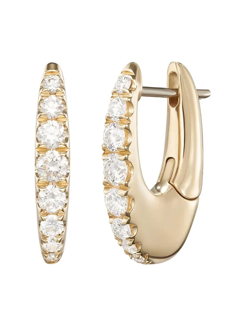 Small Lulu Diamond Hoop Earrings Small Lulu Diamond Hoop Earrings