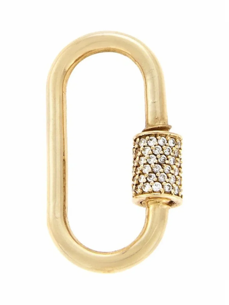 Marla Aaron Stoned Medium Lock with Diamonds