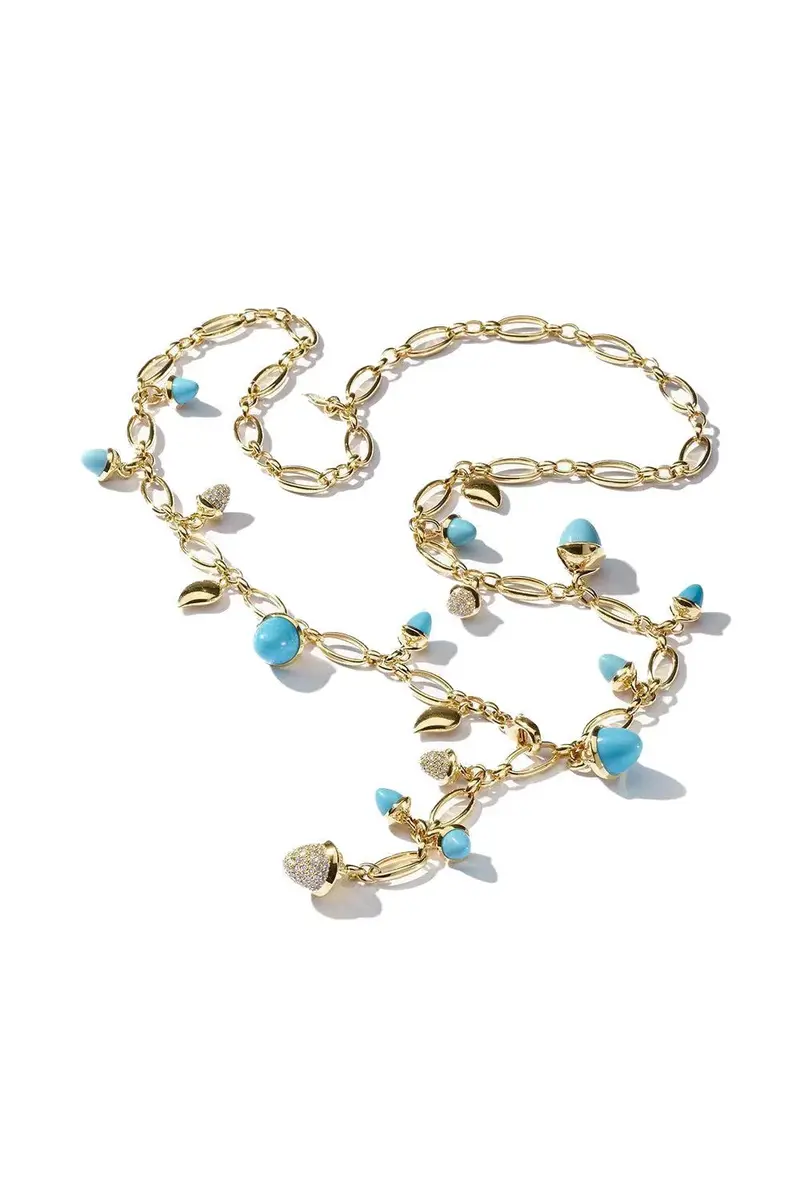 TAMARA COMOLLI Turquoise Diamond Mikado Necklace