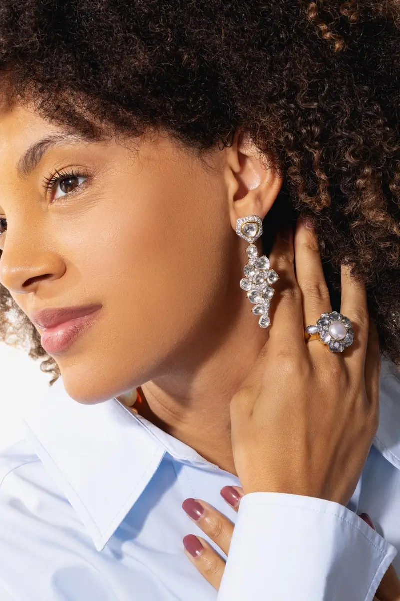 VICTOR VELYAN White Sapphire Earrings | Thumbnail 2