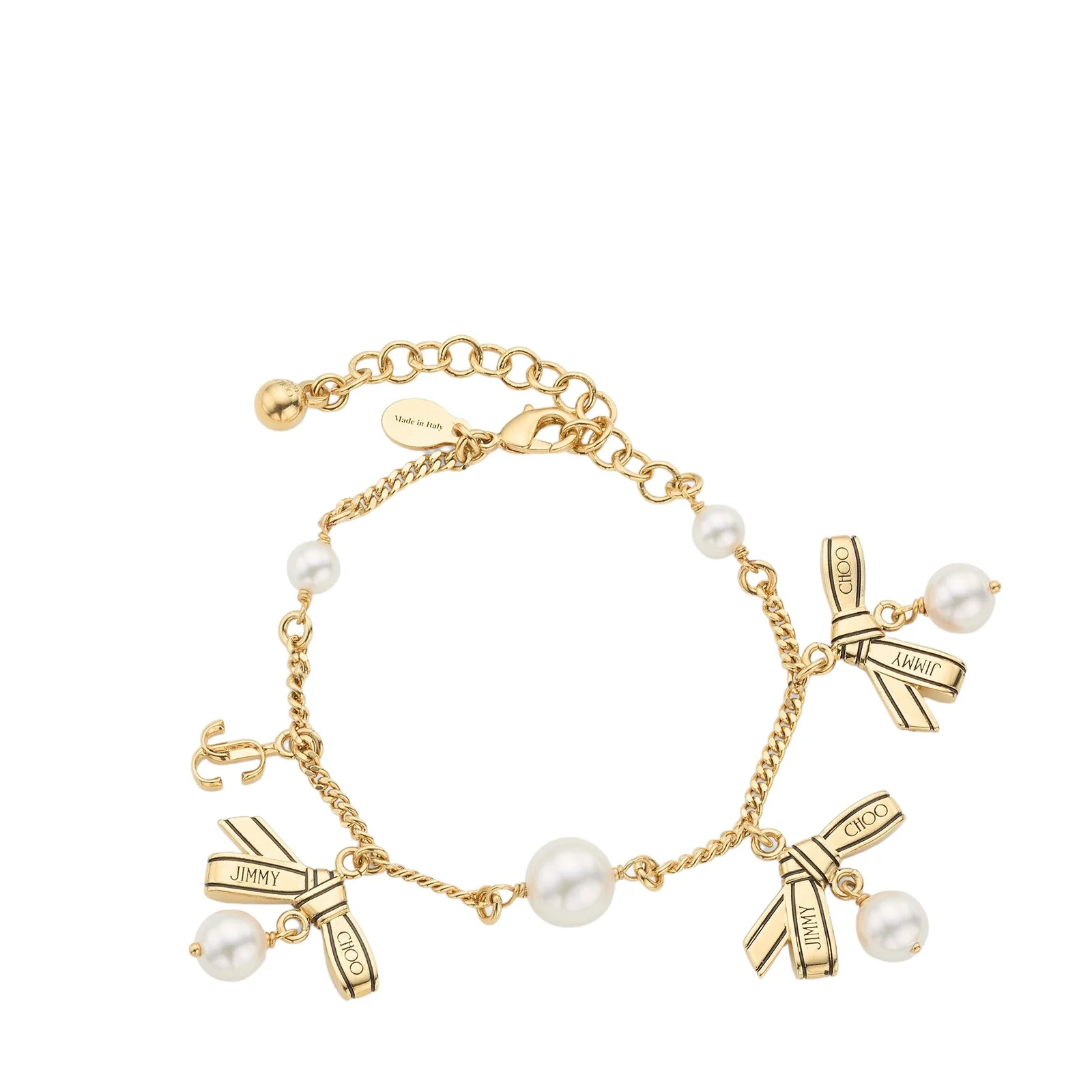 Multi Charm Ribbon Bracelet