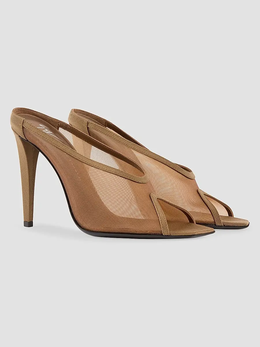 Giuseppe Zanotti Women's Brivido 105MM Mesh Mules | Thumbnail 4 Giuseppe Zanotti Women's Brivido 105MM Mesh Mules | Thumbnail 4
