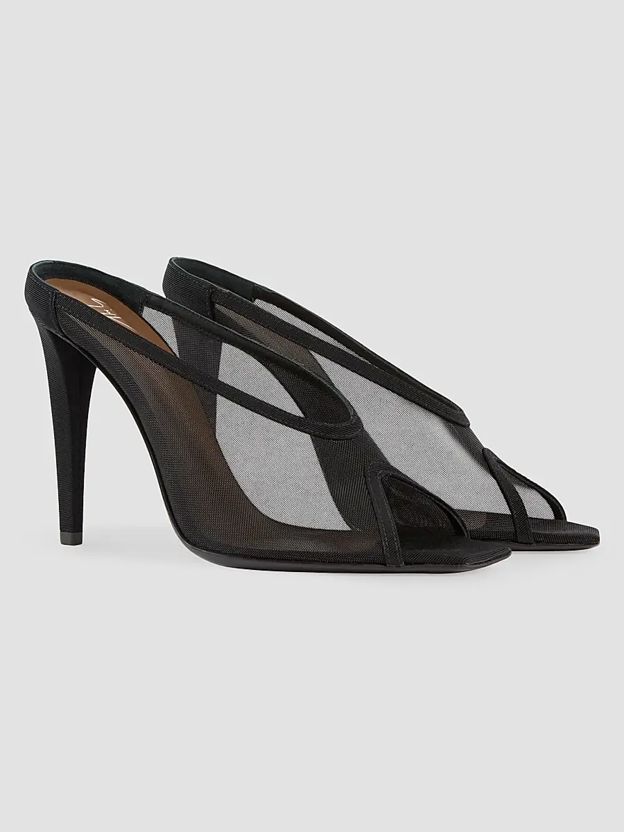 Giuseppe Zanotti Women's Brivido 105MM Mesh Mules | Thumbnail 4 Giuseppe Zanotti Women's Brivido 105MM Mesh Mules | Thumbnail 4
