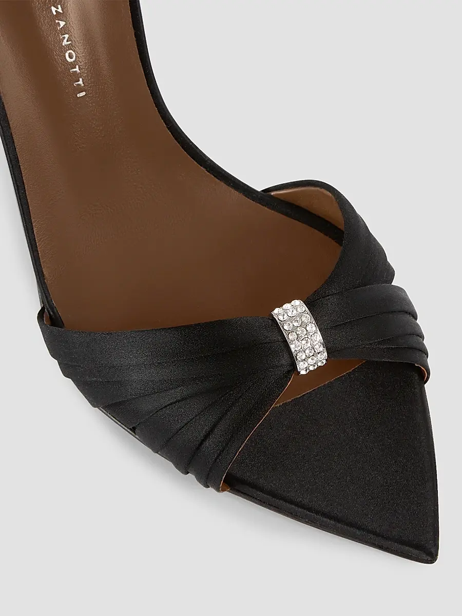 Giuseppe Zanotti Women's Intrigo 90MM Silk Stiletto Mules | Thumbnail 6 Giuseppe Zanotti Women's Intrigo 90MM Silk Stiletto Mules | Thumbnail 6