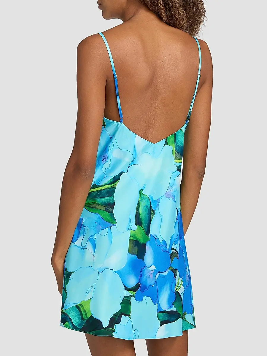 Natori Women's Isla Floral Charmeuse Chemise | Thumbnail 4