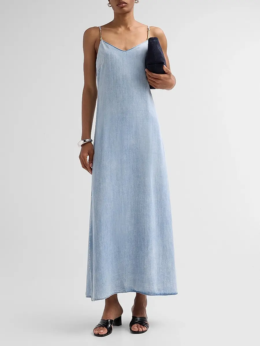 Generation Love Women's Marcella Denim Maxi Dress | Thumbnail 2 Generation Love Women's Marcella Denim Maxi Dress | Thumbnail 2