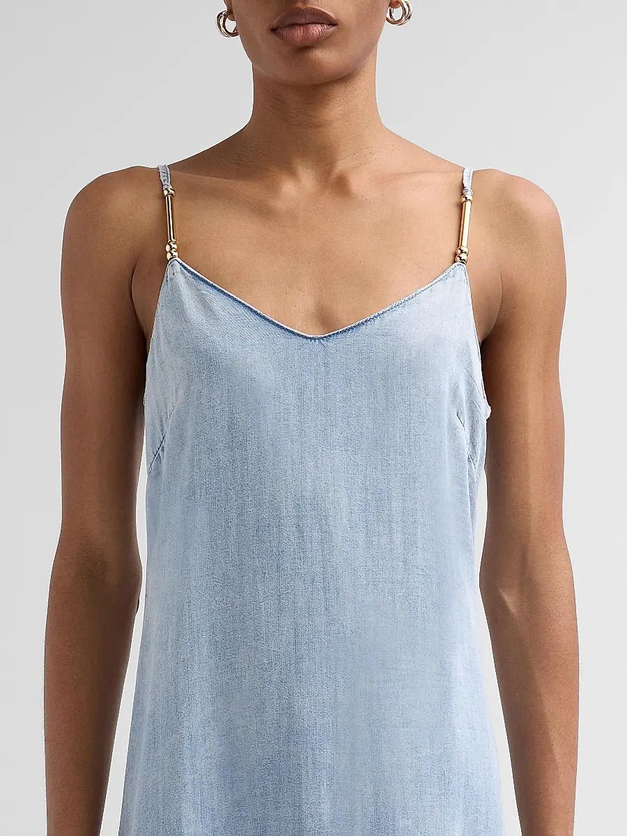 Generation Love Women's Marcella Denim Maxi Dress | Thumbnail 5 Generation Love Women's Marcella Denim Maxi Dress | Thumbnail 5