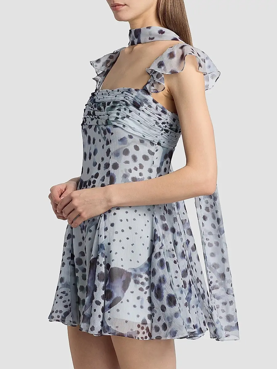 Amur Women's Reverie Printed Mini Dress | Thumbnail 4 Amur Women's Reverie Printed Mini Dress | Thumbnail 4