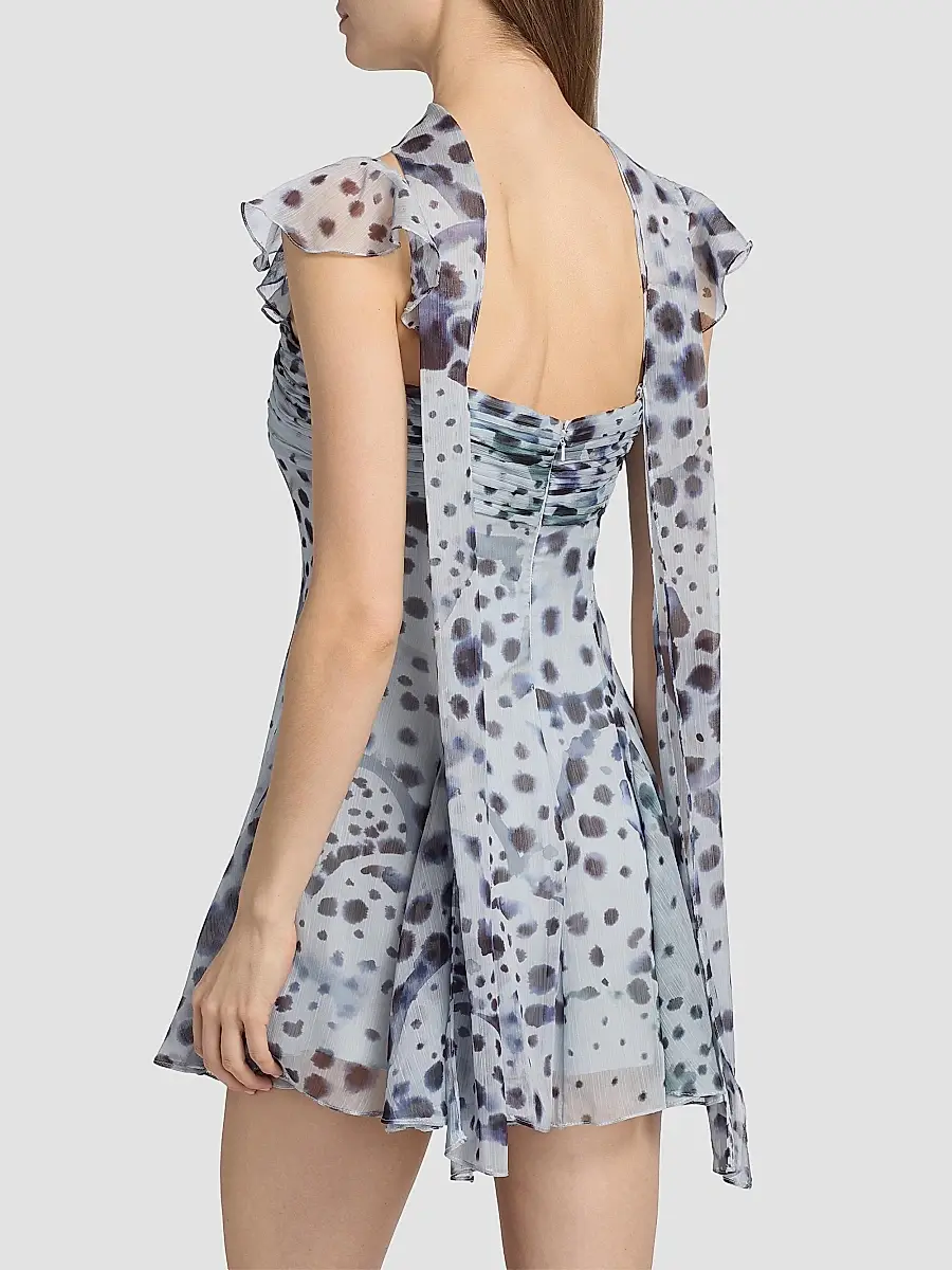 Amur Women's Reverie Printed Mini Dress | Thumbnail 5 Amur Women's Reverie Printed Mini Dress | Thumbnail 5
