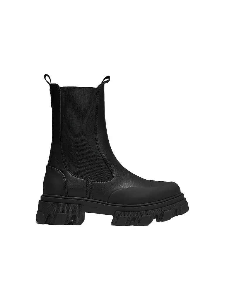 Ganni Women's Logo Leather Chelsea Boots - Black - Size 11 | Image 1 Ganni Women's Logo Leather Chelsea Boots - Black - Size 11 | Image 1