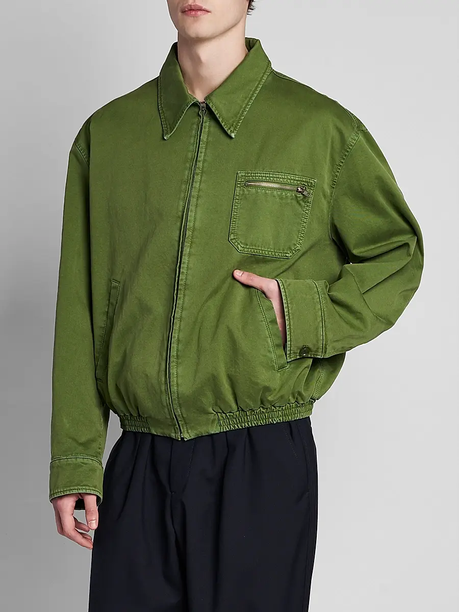 Marni Men's Spread Collar Cotton Blouson Jacket | Thumbnail 4